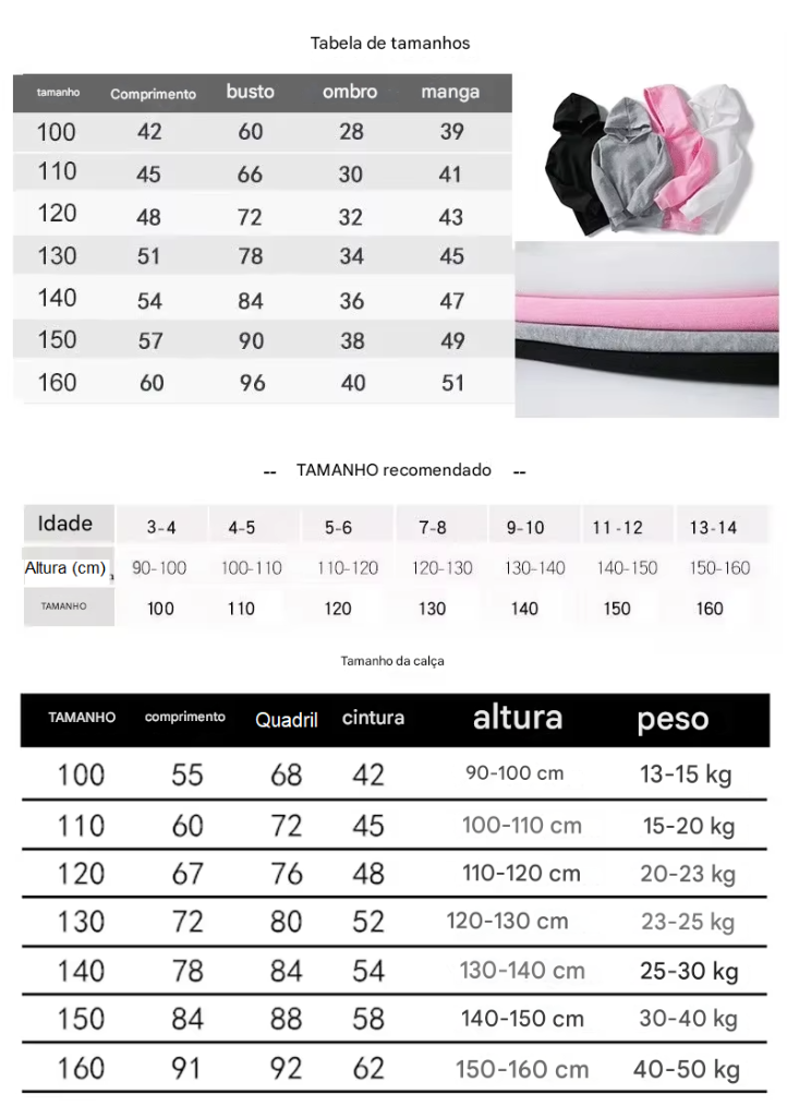 Conjunto de Roupas Esportivas Juvenis MegaYou