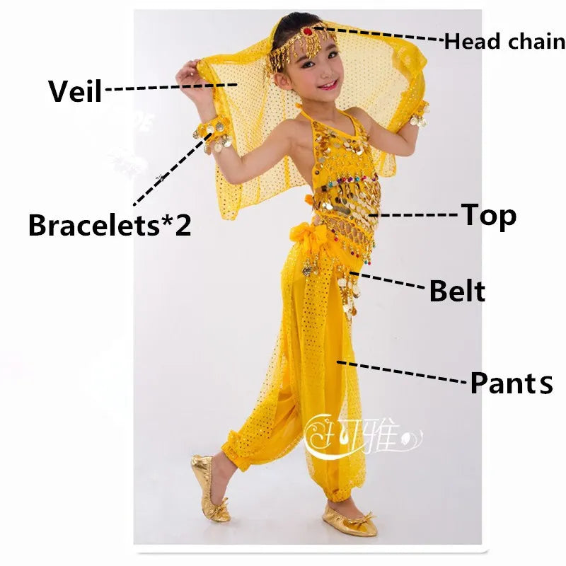 Traje de dança do ventre para meninas MegaKids