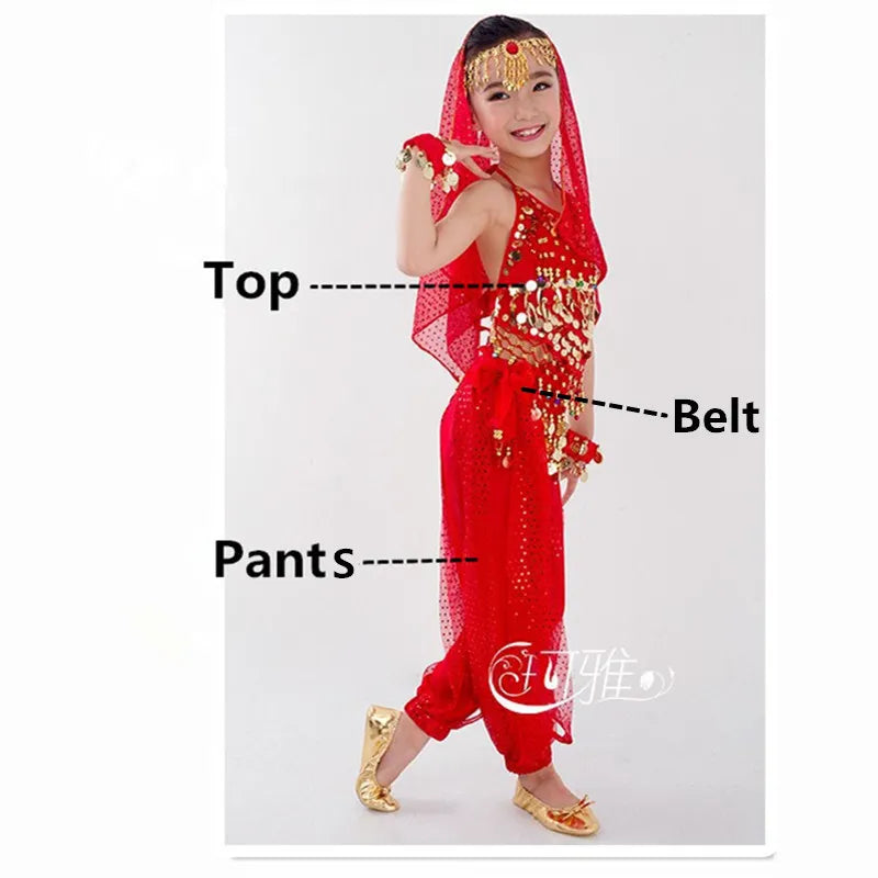 Traje de dança do ventre para meninas MegaKids