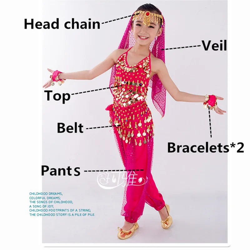 Traje de dança do ventre para meninas MegaKids