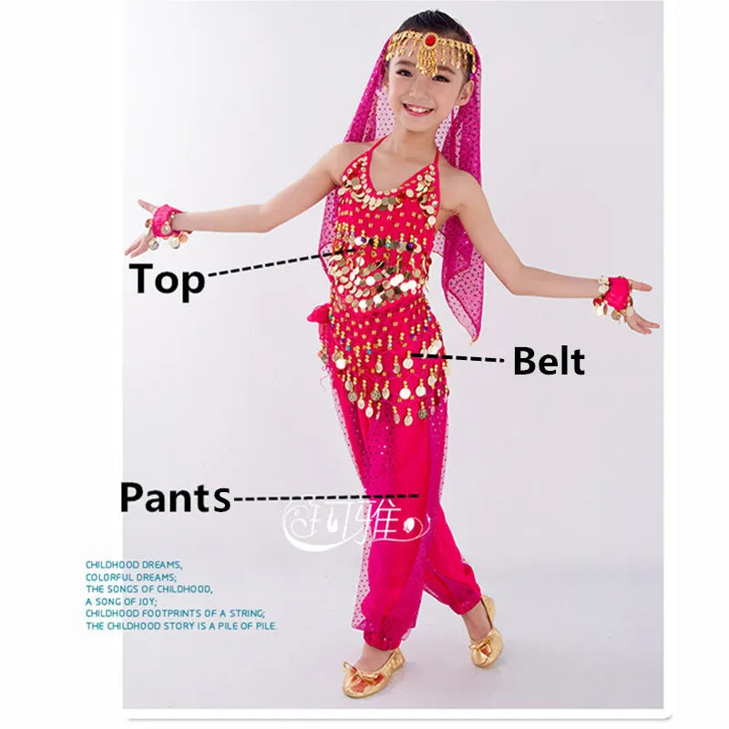 Traje de dança do ventre para meninas MegaKids
