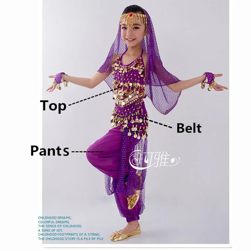 Traje de dança do ventre para meninas MegaKids