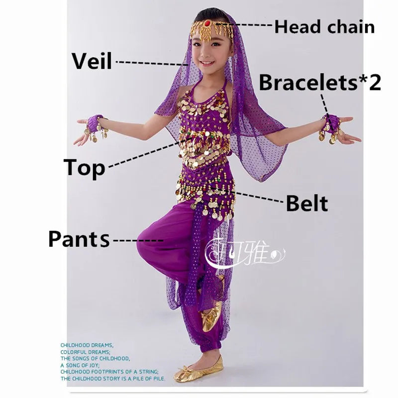 Traje de dança do ventre para meninas MegaKids