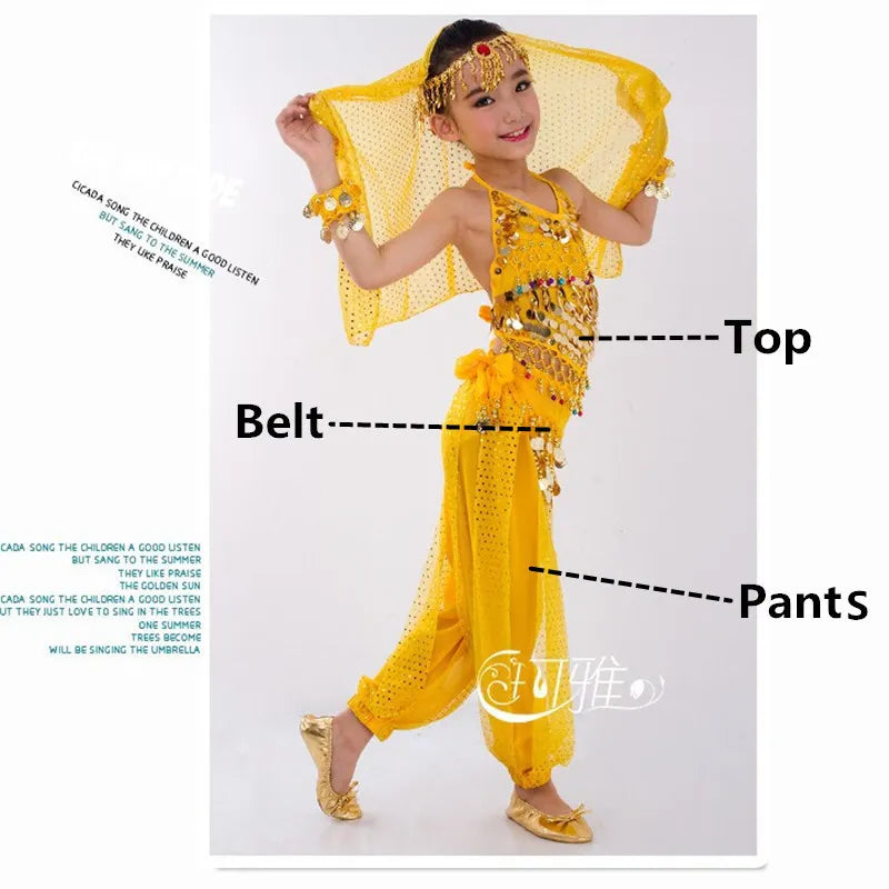 Traje de dança do ventre para meninas MegaKids