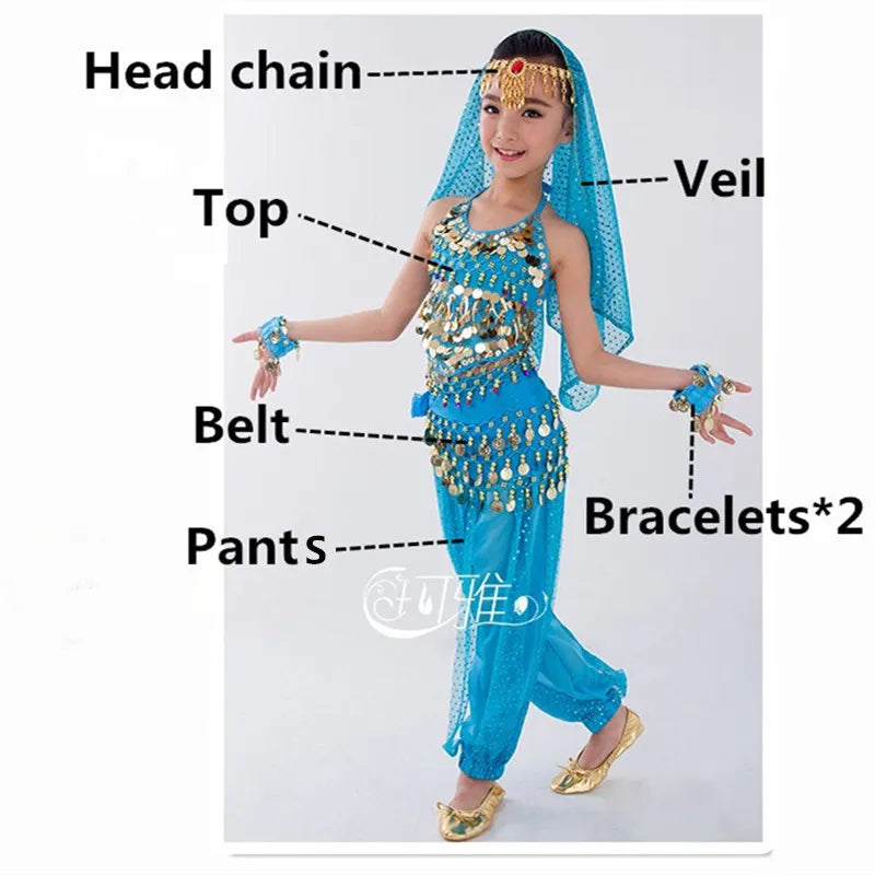 Traje de dança do ventre para meninas MegaKids
