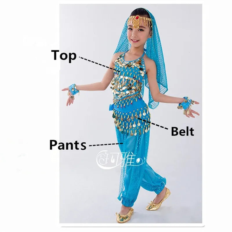 Traje de dança do ventre para meninas MegaKids