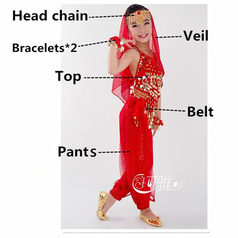 Traje de dança do ventre para meninas MegaKids