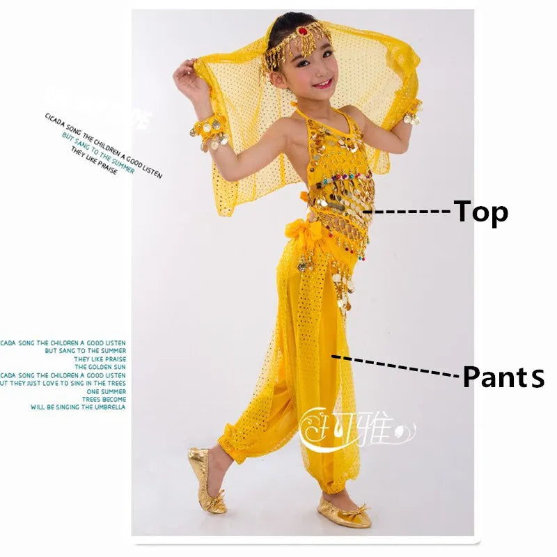 Traje de dança do ventre para meninas MegaKids