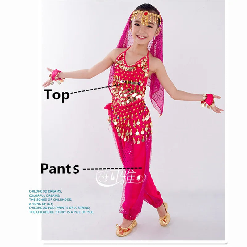 Traje de dança do ventre para meninas MegaKids