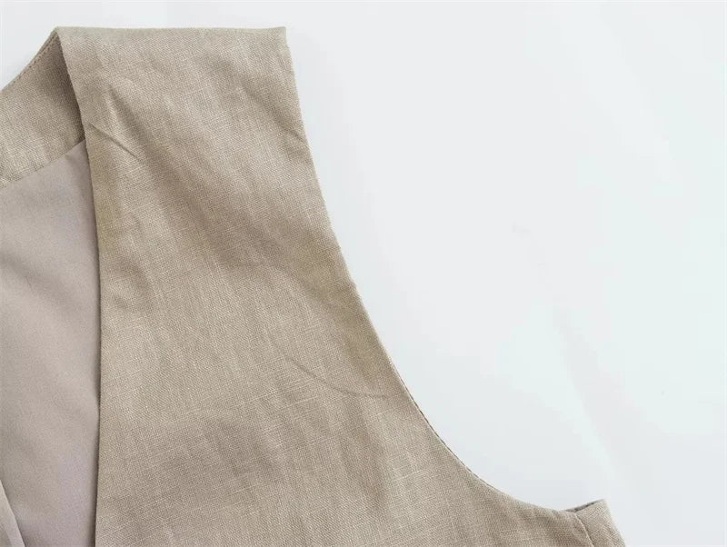 Colete feminino de amarrar com miçangas MegaVest