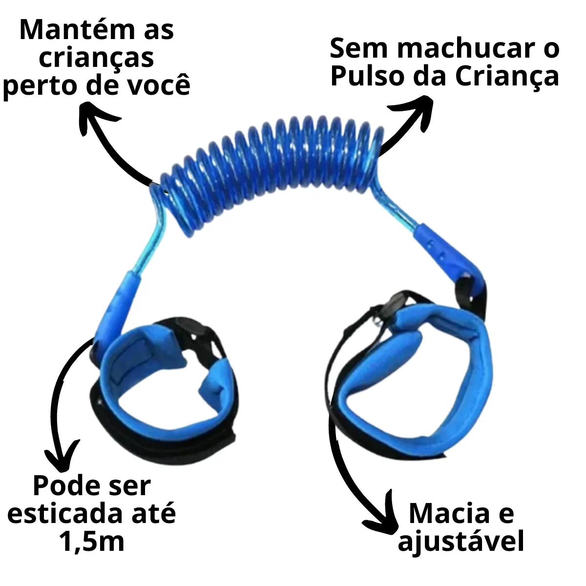 Pulseira De Segurança Para Pulso Anti-Perda Ao Ar Livre MegaSafe