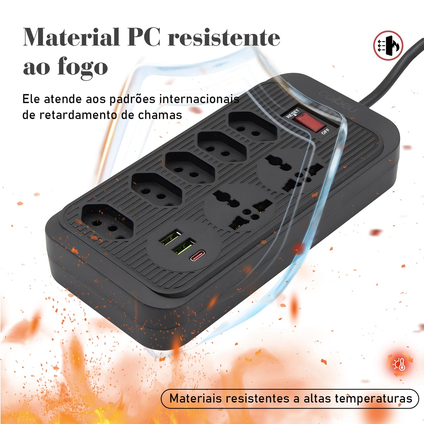 Extensão Elétrica com Pontos USBs MegaÚtil