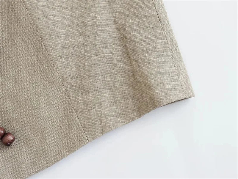 Colete feminino de amarrar com miçangas MegaVest