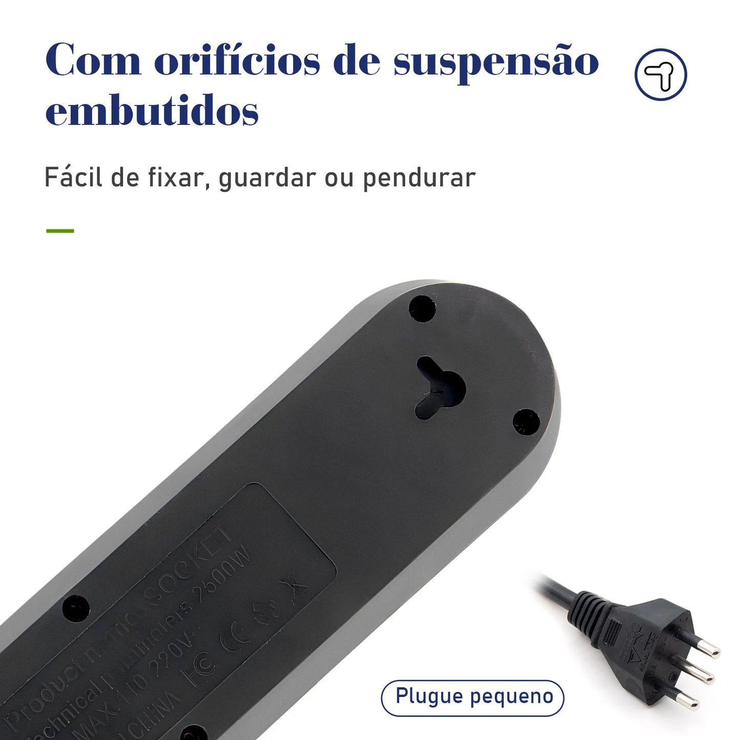 Extensão Elétrica com Pontos USBs MegaÚtil