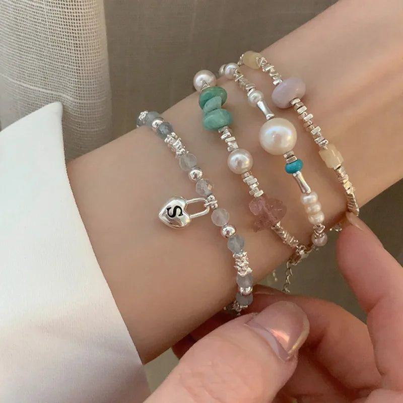 Pulseira de prata esterlina Vários designs MegaYoung
