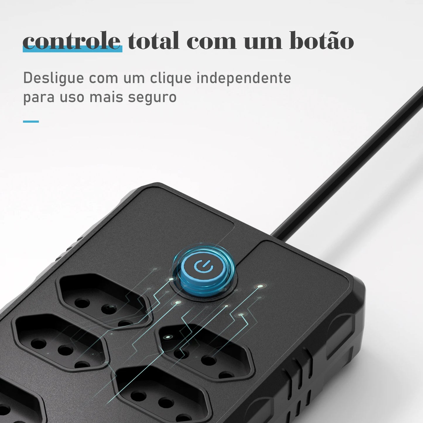Extensão Elétrica com Pontos USBs MegaÚtil