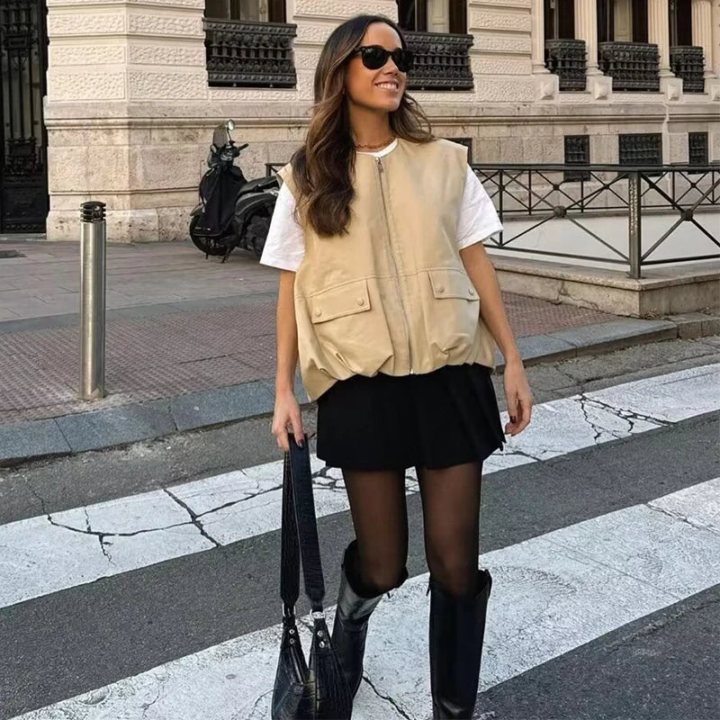 Colete versátil com zíper e bolsos MegaVest