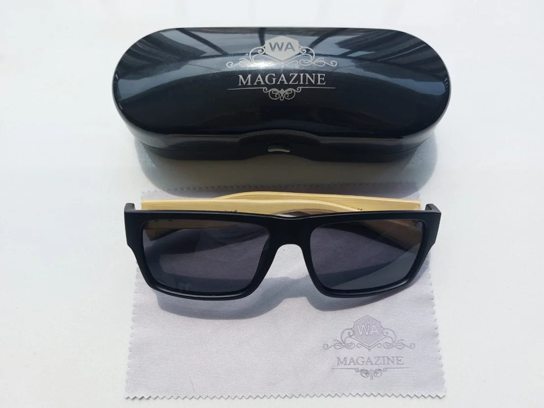 Óculos de Sol Madeira Preto Polarizado MegaWood