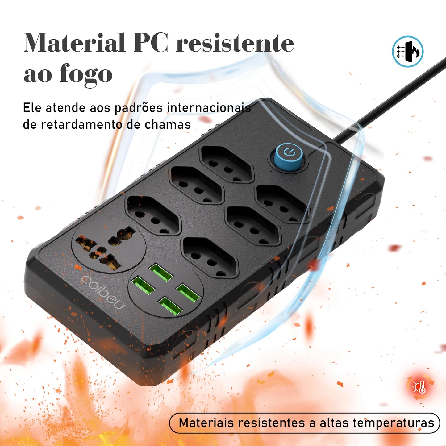 Extensão Elétrica com Pontos USBs MegaÚtil