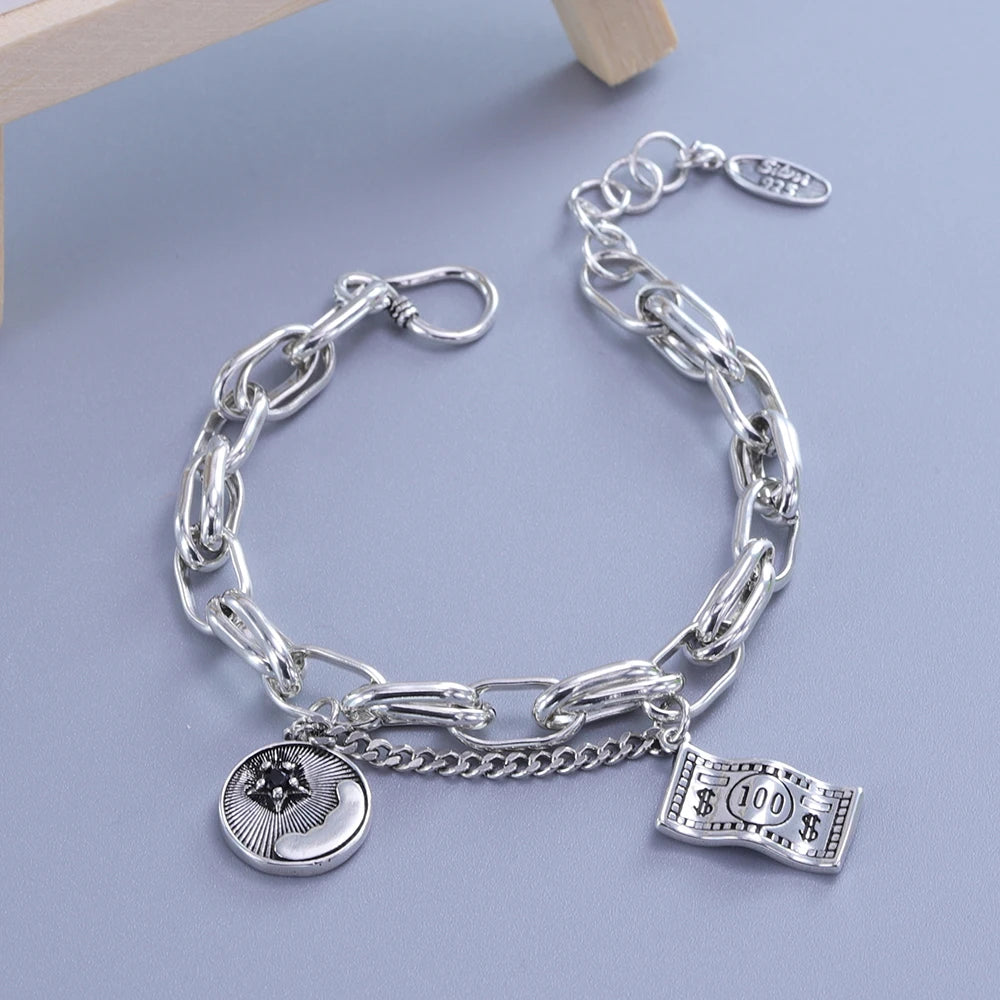 Pulseira de prata esterlina Vários designs MegaYoung