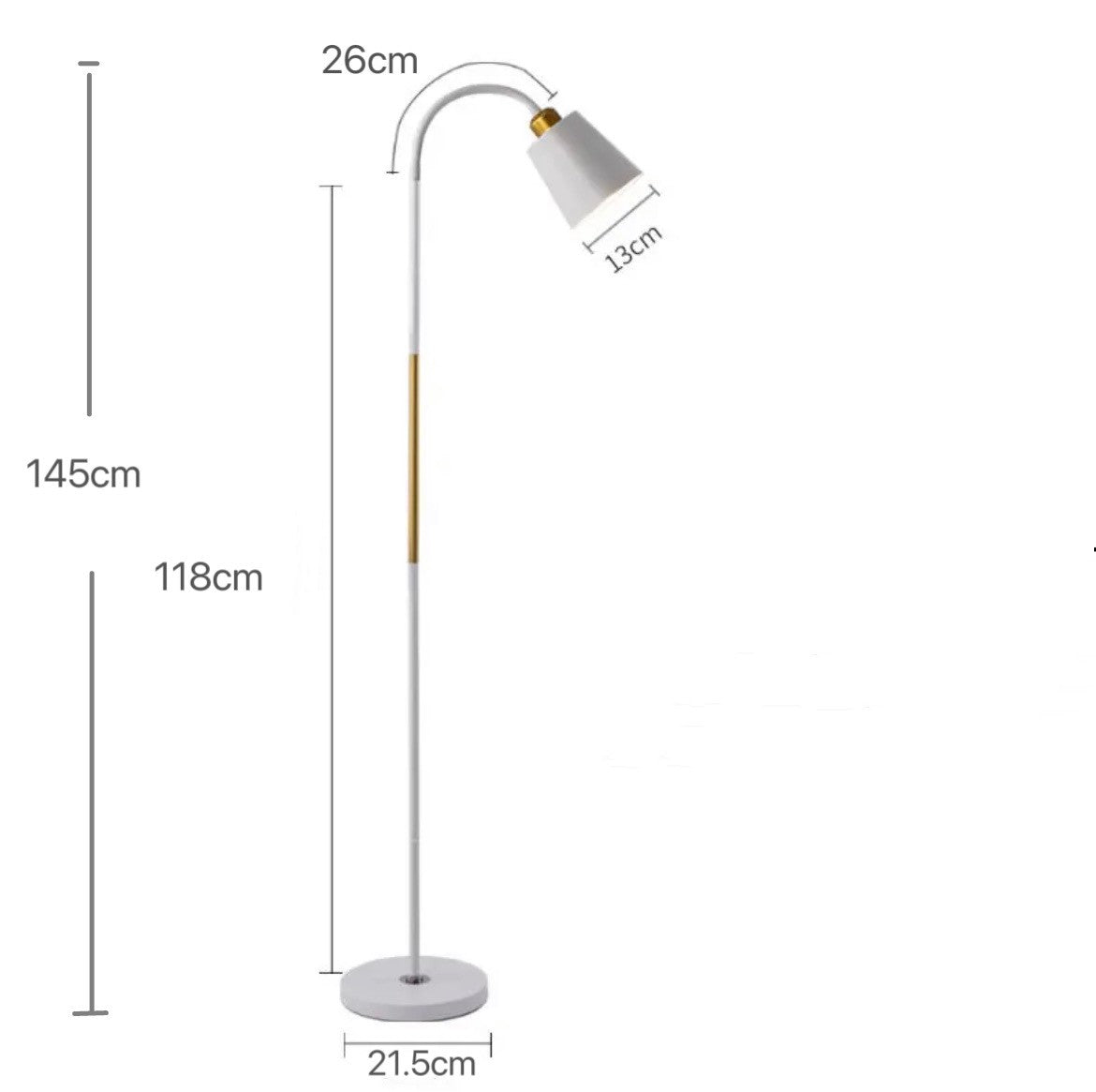 Luminária de piso com ajuste flexível MegaRead