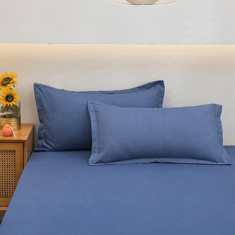 Lençol plano de algodão lavado MegaSleep