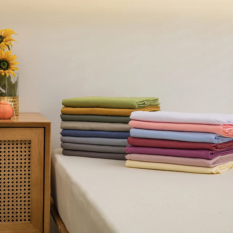 Lençol plano de algodão lavado MegaSleep