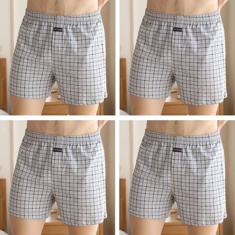 Short Íntimo Masculino de Algodão  4 Peças  MegaSoft