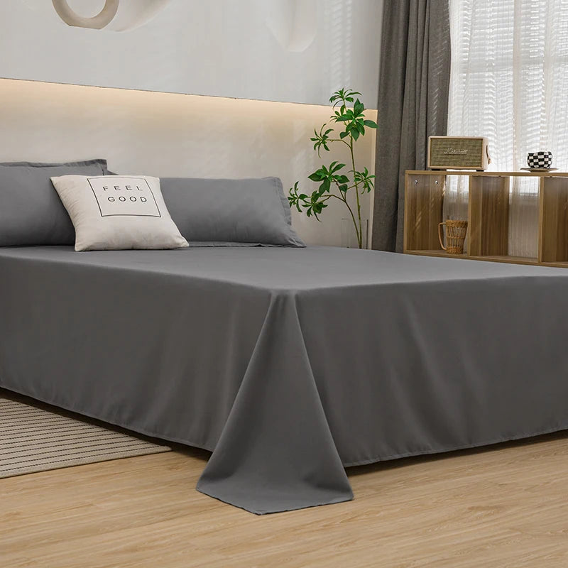 Lençol plano de algodão lavado MegaSleep