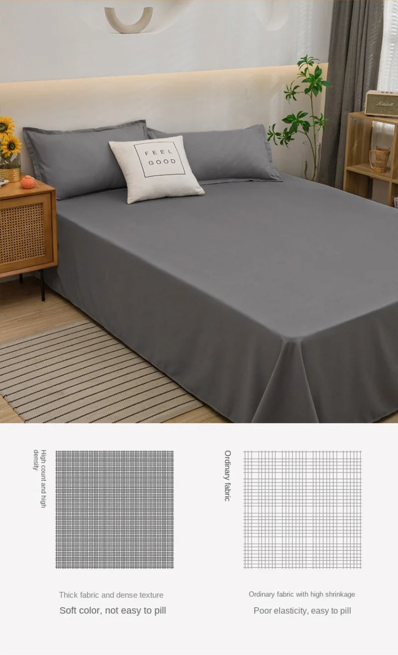 Lençol plano de algodão lavado MegaSleep