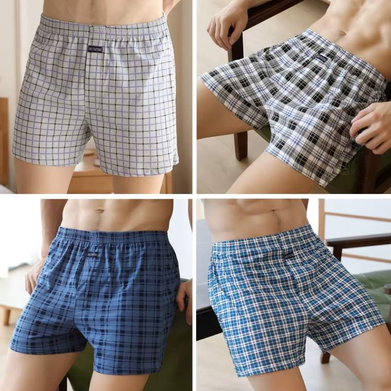 Short Íntimo Masculino de Algodão  4 Peças  MegaSoft